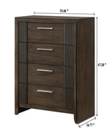 Carlton Brown Upholstered Panel Bedroom Set bedroom view