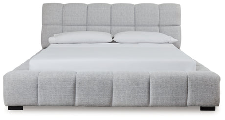 Grendusk King Upholstered Bed head-on perspective