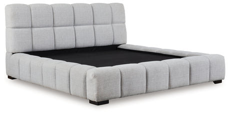 Grendusk King Upholstered Bed side angle view