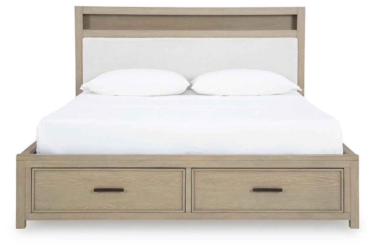 Calmoro Gray Bookcase Bedroom Set view 5