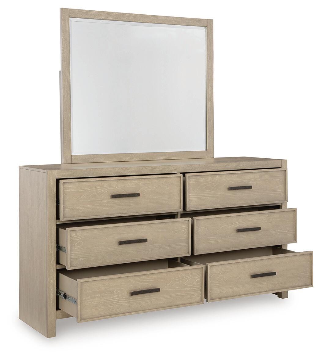 Calmoro Gray Bookcase Bedroom Set angled view