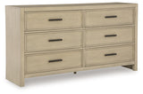 Calmoro Gray Dresser side angle with drawers closed