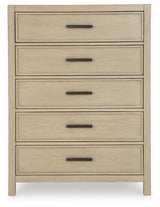 Calmoro Gray Chest of Drawers head-on view