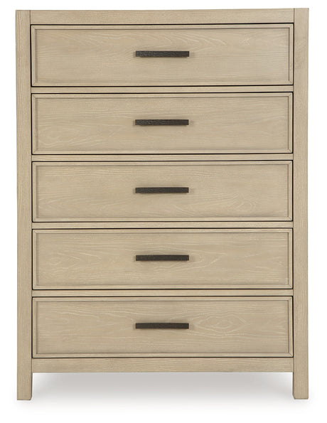Calmoro Gray Chest of Drawers head-on view