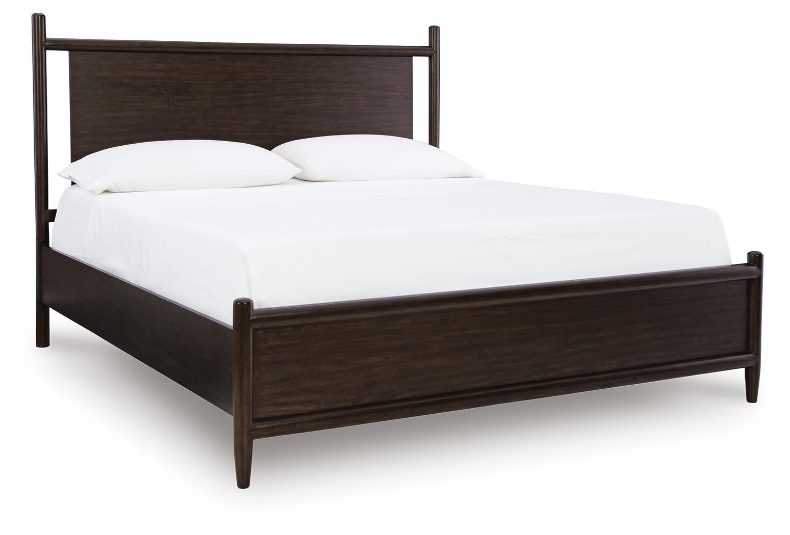 Dantenton Merlot Queen Panel Bed side angle