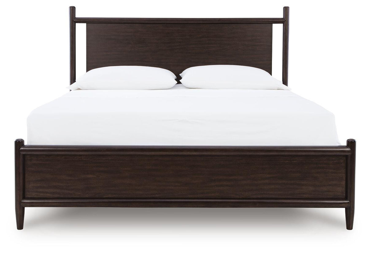 Close-up of Dantenton King Panel Bed headboard detail