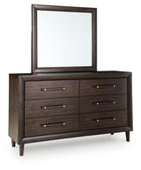 Dantenton dresser side angle showing drawers