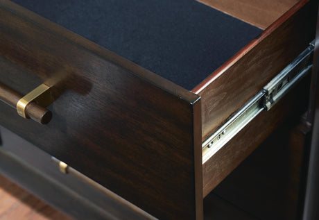 Detail of drawers showing dovetail construction