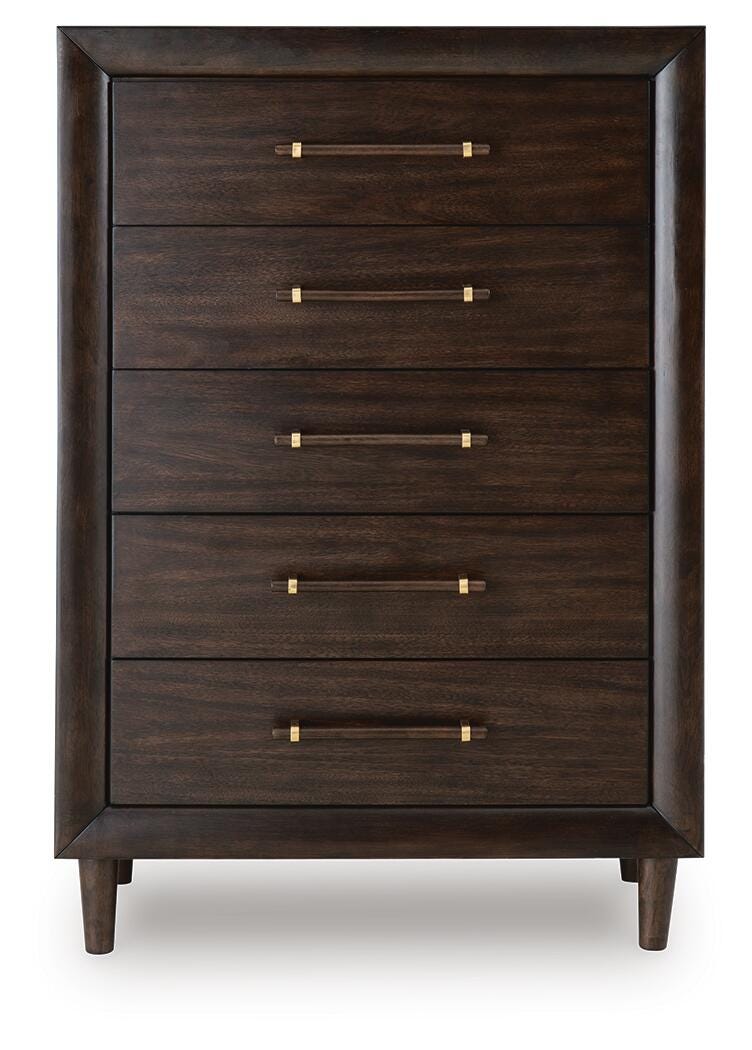 Dantenton Merlot Chest of Drawers front head-on view