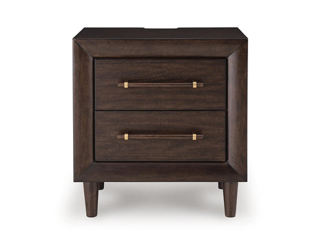 Dantenton Nightstand head-on view highlighting finish
