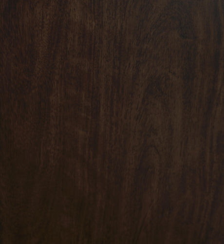 Close-up of Dantenton Nightstand merlot finish texture