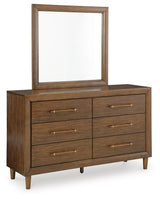 Lyncott Brown Upholstered Bedroom Set angled view