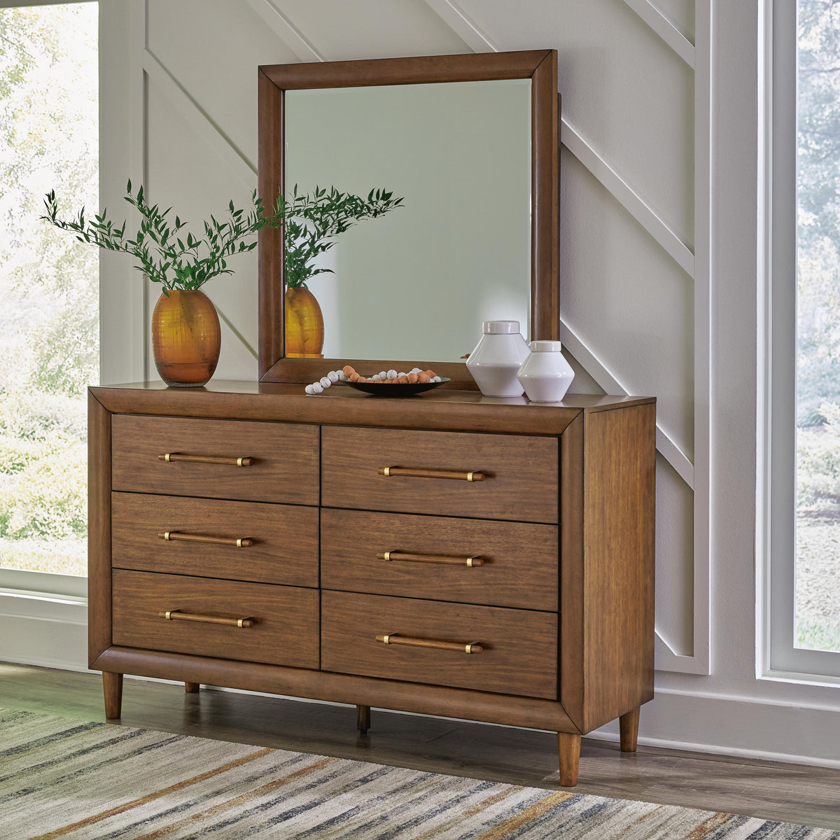 Lyncott Brown Upholstered Bedroom Set