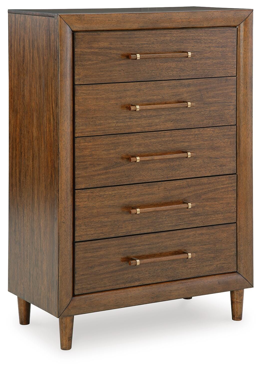 Lyncott Brown Upholstered Bedroom Set angled view