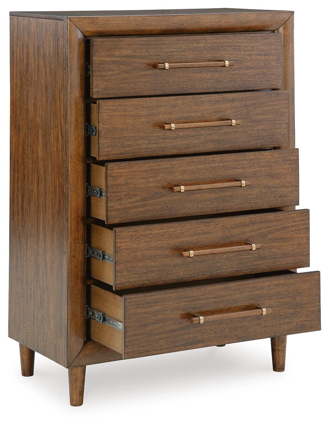Lyncott Brown Upholstered Bedroom Set angled view