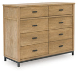 Tomtyn light brown dresser angled closed view