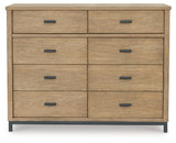 Tomtyn light brown dresser head-on front view