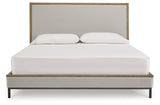 Close-up of Tomtyn upholstered bed cushioned headboard