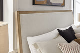 Close-up of Tomtyn upholstered bed fabric texture