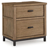 Tomtyn Nightstand angled side view with drawers closed