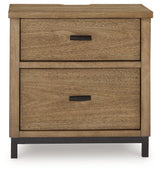 Tomtyn Nightstand head-on view showing wood finish