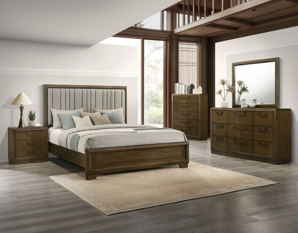 Lakecrest Brown Upholstered Panel Bedroom Set from Decor Furniture