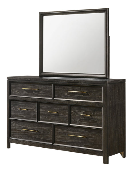 Ethel Dark Brown Dresser and Mirror from Decor Furniture