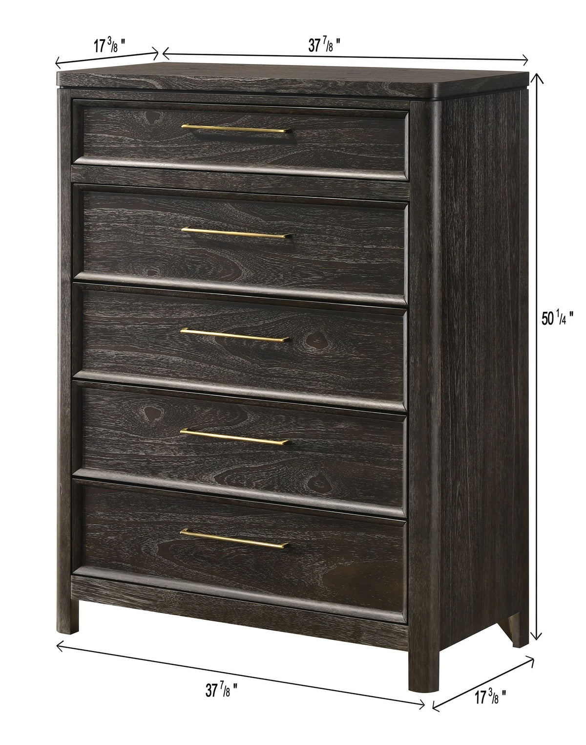 Ethel Dark Brown Upholstered Panel Bedroom Set view 14