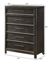 Ethel Dark Brown Upholstered Panel Bedroom Set view 14