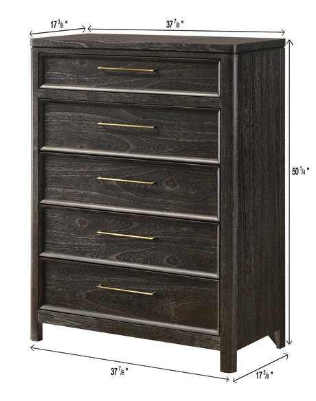 Ethel Dark Brown Upholstered Panel Bedroom Set view 14