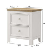 Aston White Nightstand With Center Glide view 3