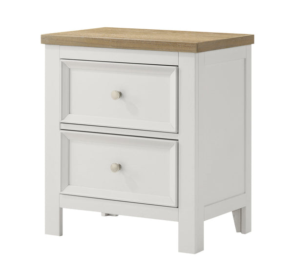 Aston White Nightstand With Center Glide from Decor Furniture