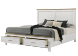 Aston White Storage Platform Bedroom Set view 3
