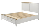 Aston White Storage Platform King Bed view 3