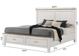 Aston White Storage Platform King Bed view 4
