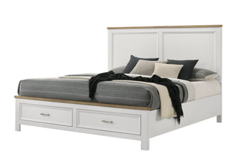 Aston White Storage Platform King Bed from Decor Furniture