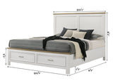 Aston White Storage Platform Queen Bed view 5