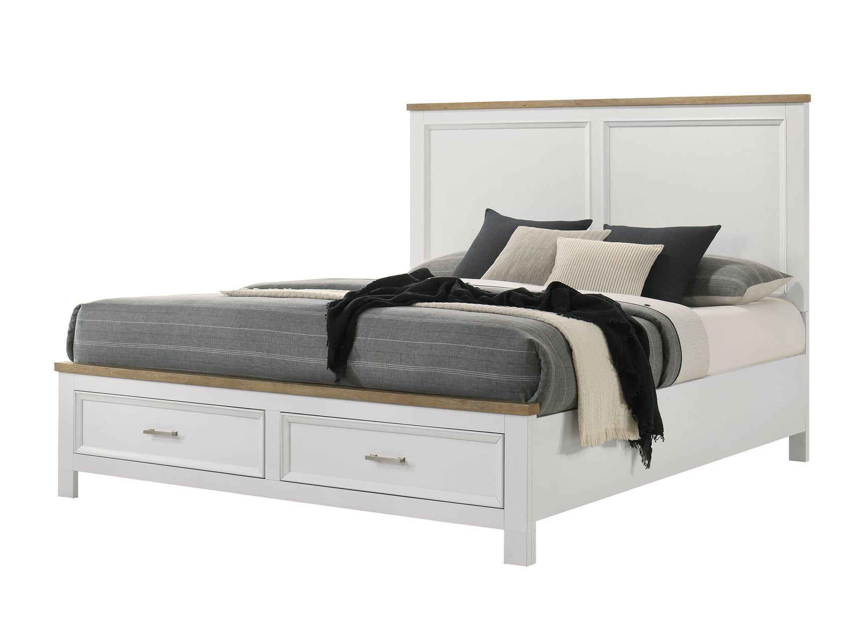 Aston White Storage Platform Queen Bed from Decor Furniture