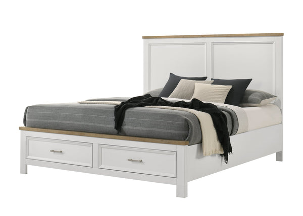 Aston White Storage Platform Queen Bed from Decor Furniture