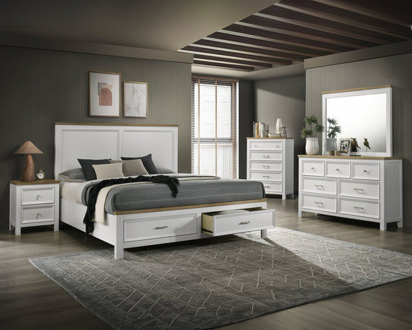 Aston White Storage Platform Bedroom Set from Decor Furniture