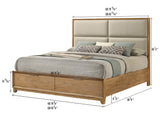 Florian bedroom set showing platform bed with nightstand