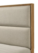 Florian light brown upholstered bedroom set main view