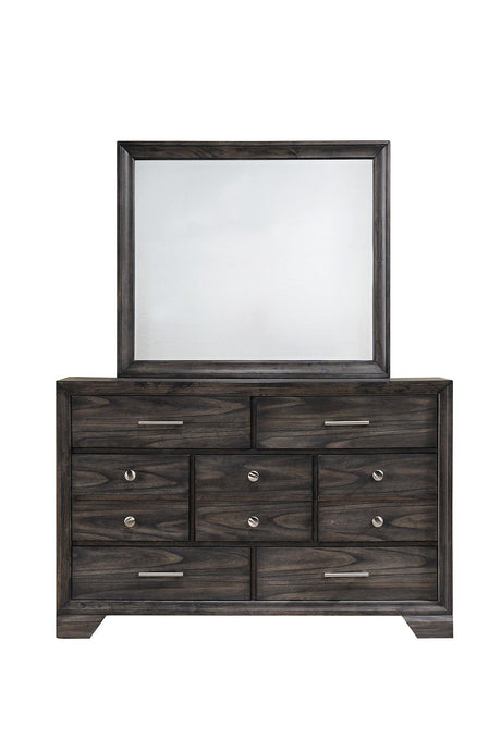 Jaymes Jaymes dresser coordinating with Gray Fabric King Storage Platform Bed