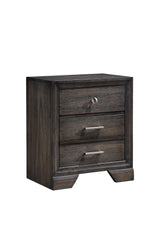 bedroom view of Jaymes Gray Storage Fabric Platform Bedroom Set bed