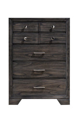 main view of Jaymes Gray Storage Fabric Platform Bedroom Set bed