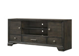 main view of Jaymes Gray Storage Fabric Platform Bedroom Set bed