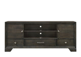 bedroom view of Jaymes Gray Storage Fabric Platform Bedroom Set bed