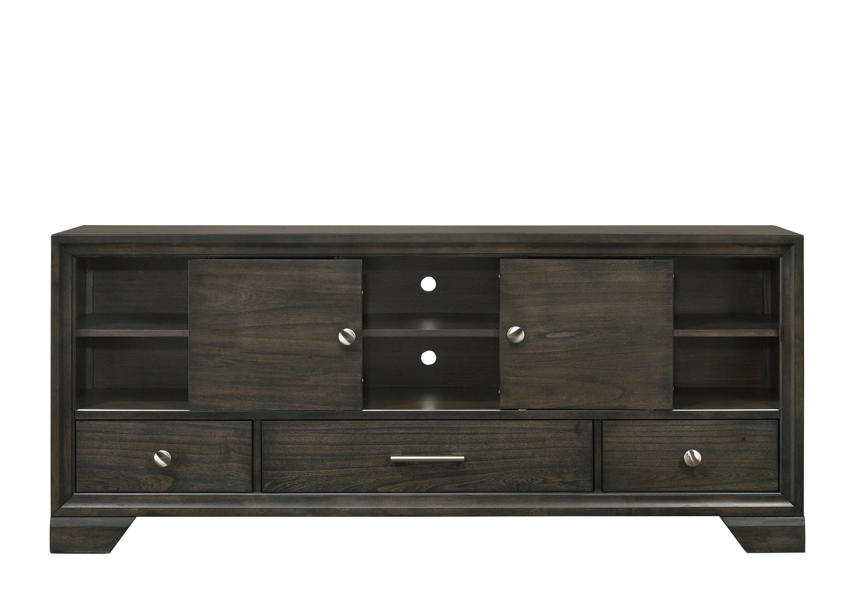 main view of Jaymes Gray Storage Fabric Platform Bedroom Set bed