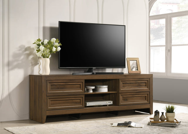 Lorraine TV Stand in Brown Finish from Decor Furniture