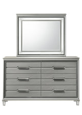 main view of Amiri Gray dresser with mirror